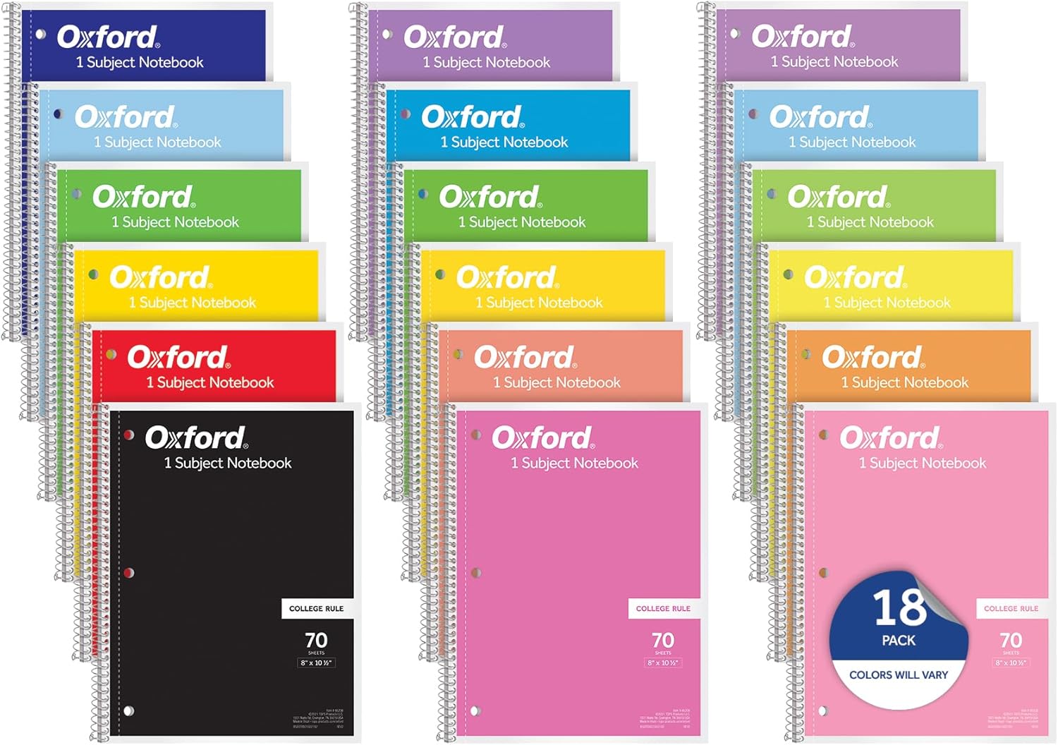 1 Subject College Ruled Notebook | Assorted Colors