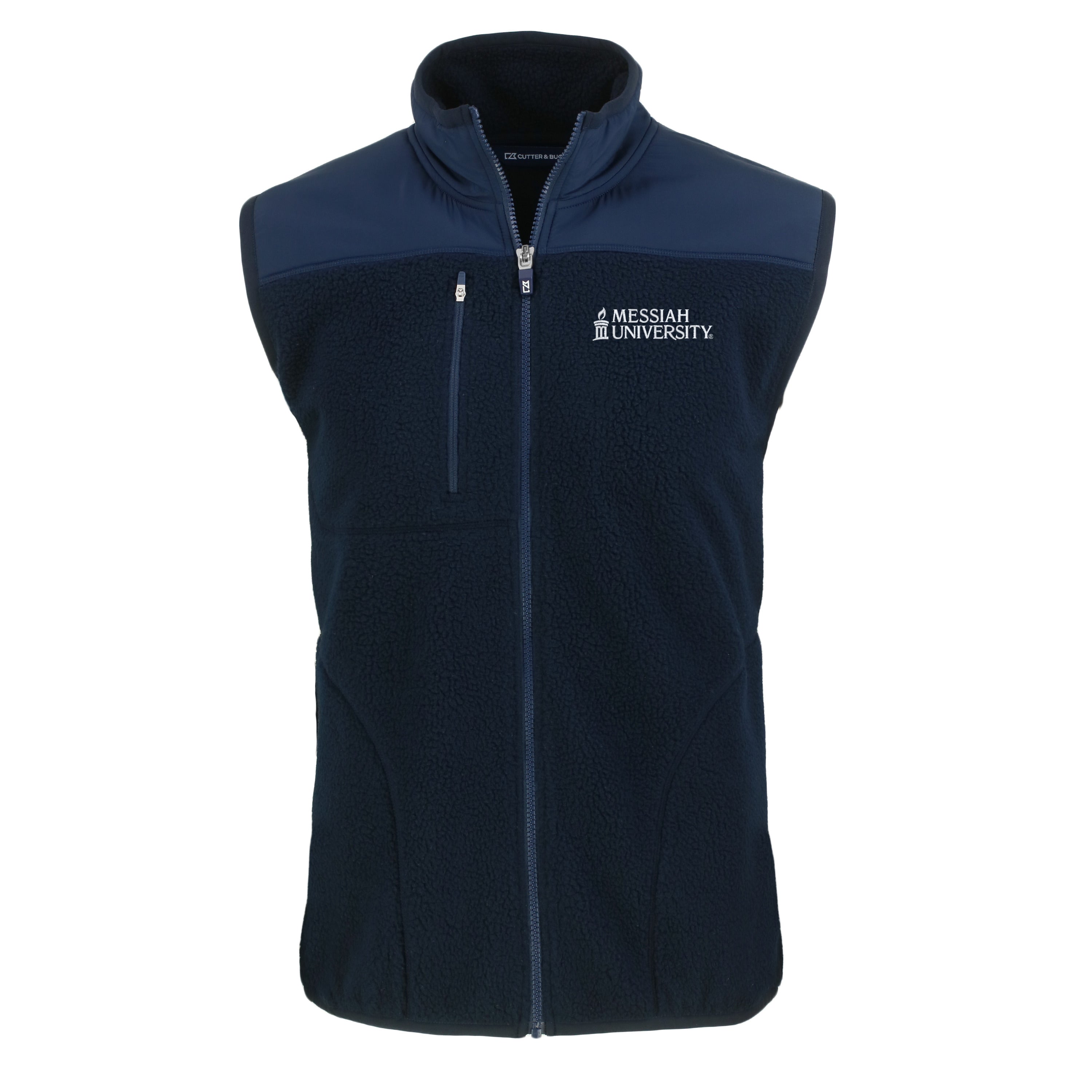 Cascade Eco Sherpa Mens Big & Tall Fleece Vest | Navy