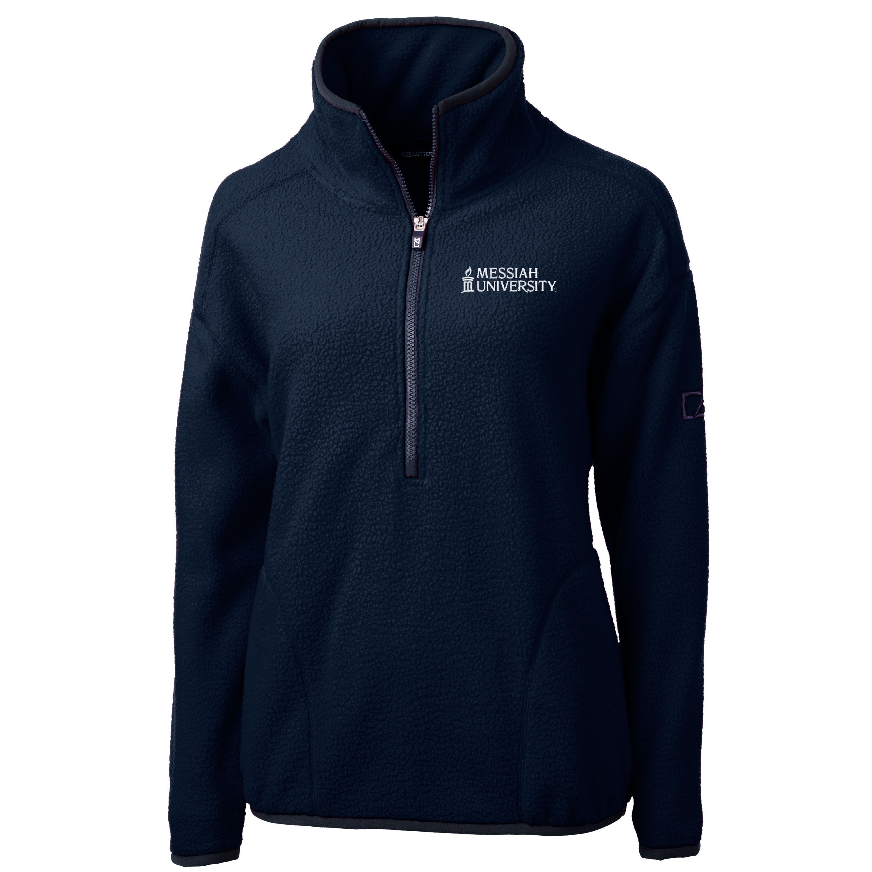 Cascade Eco Sherpa Womens Fleece Pullover Jacket | Navy
