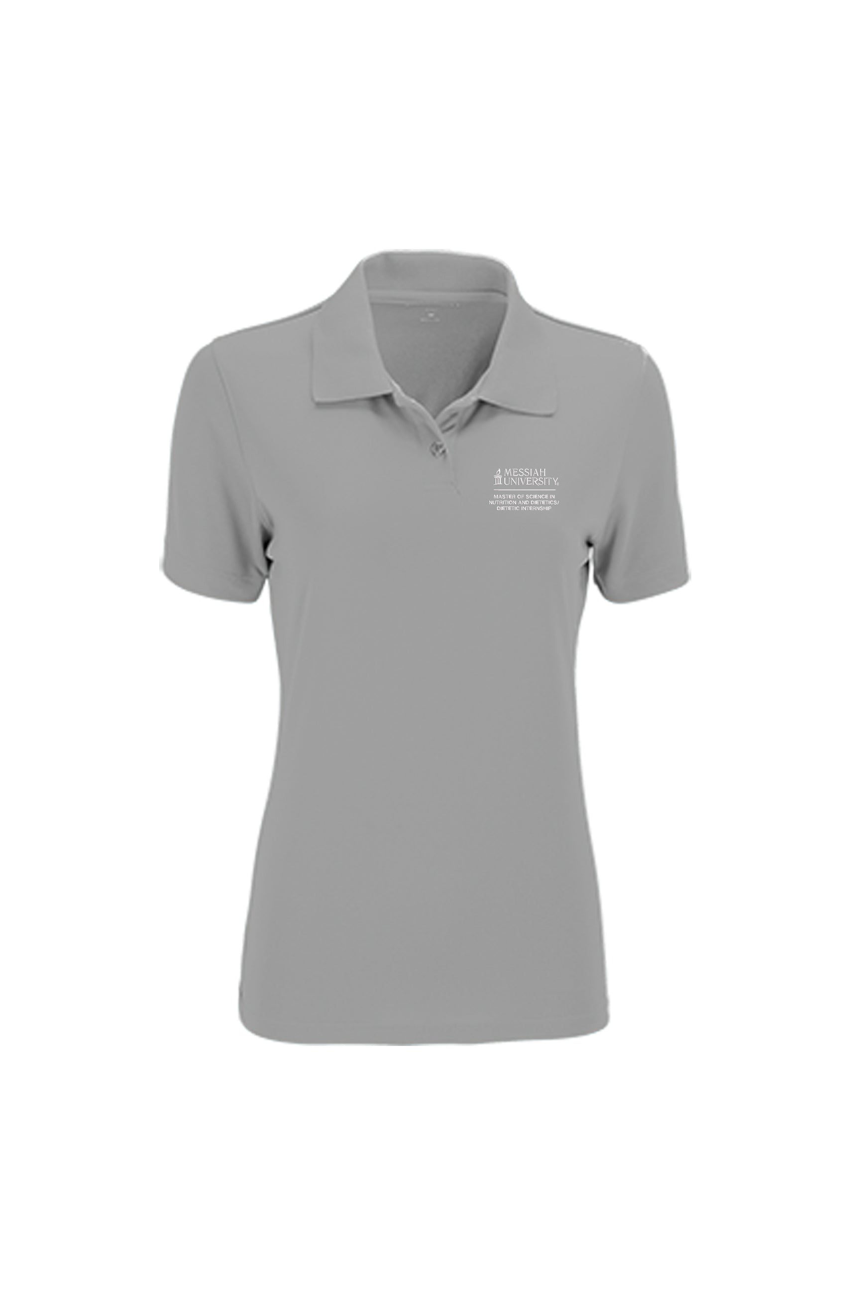 Ladies Vansport Omega Solid Mesh Tech Polo | Grey