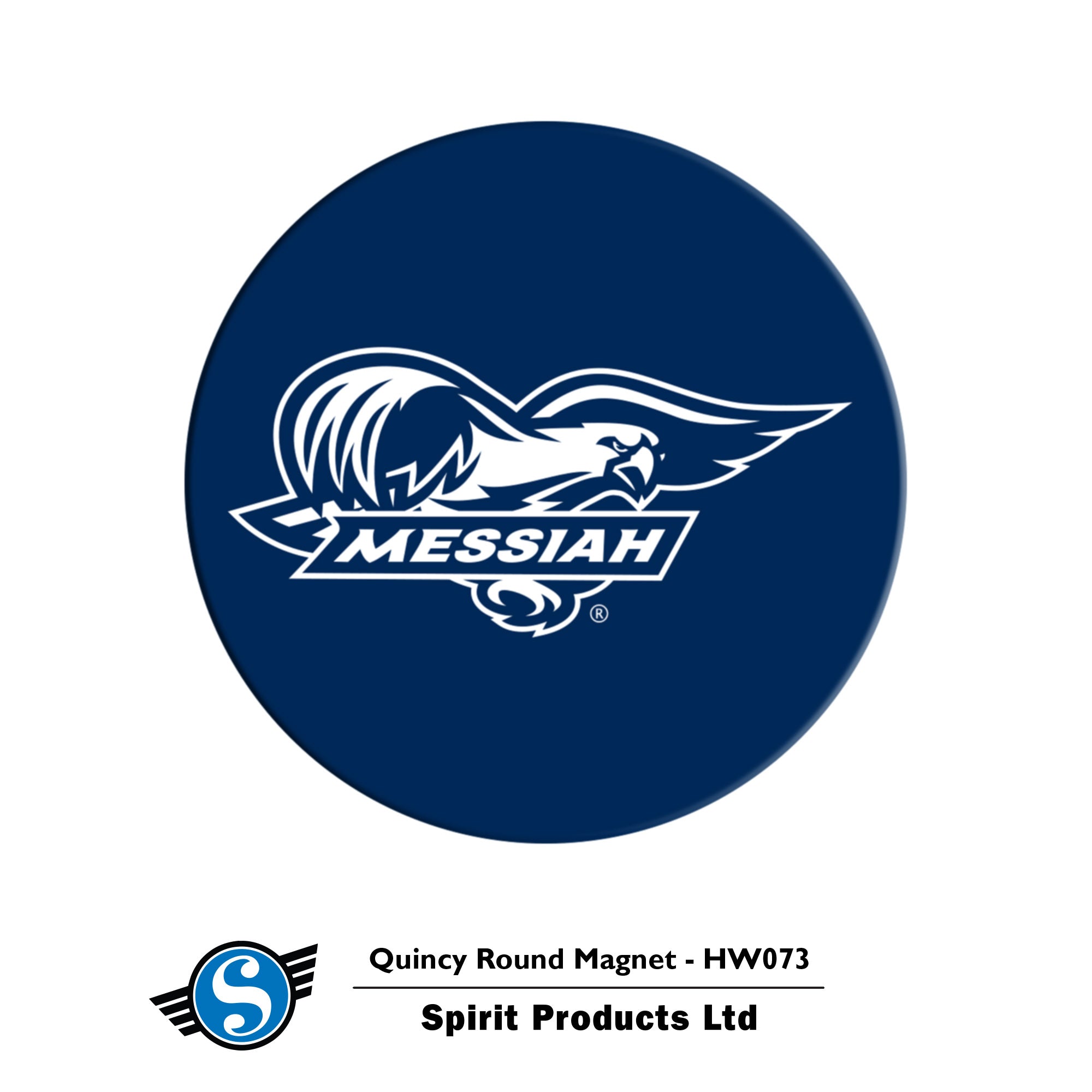 Quincy Round Magnet | Navy/White