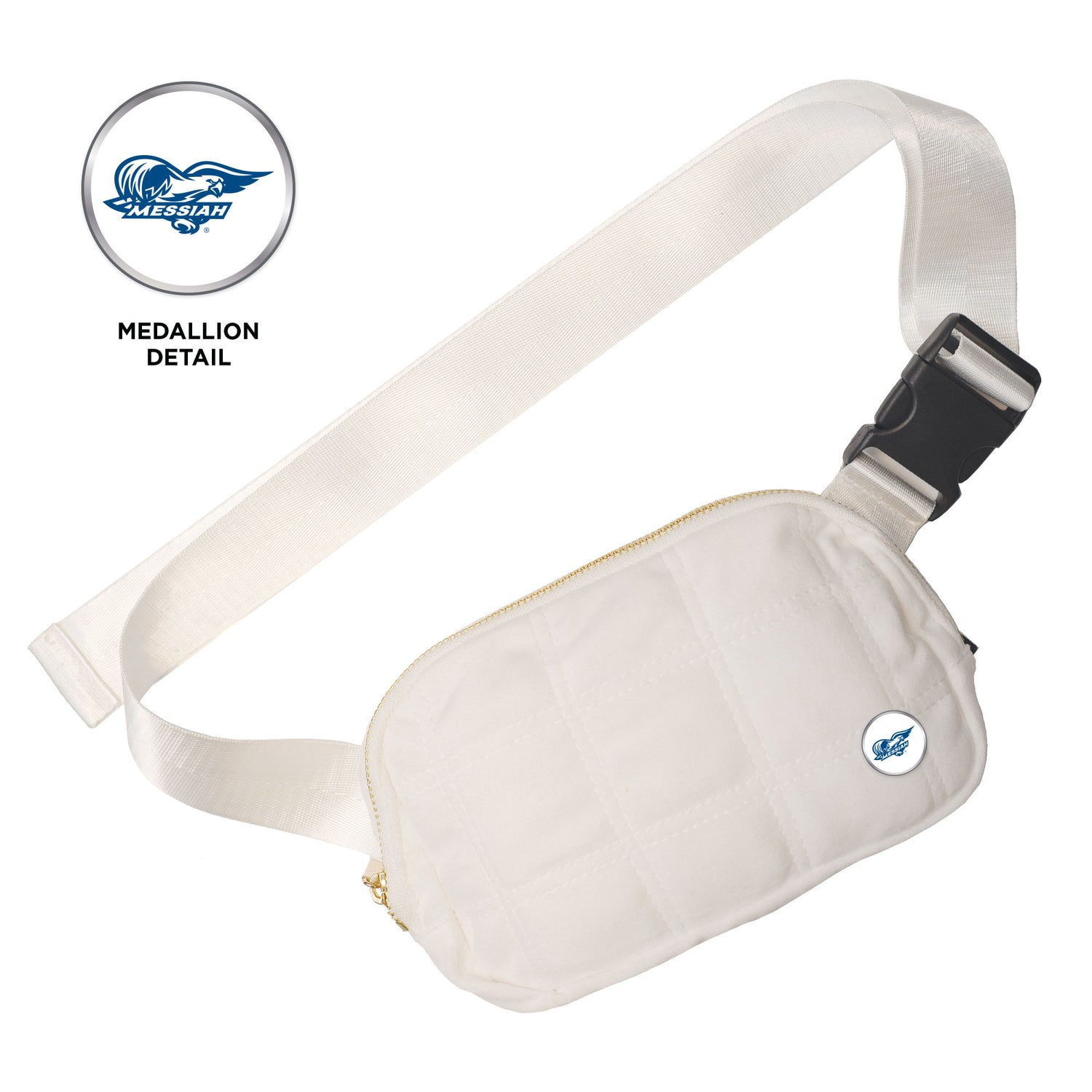 Quilted Belt Bag | White