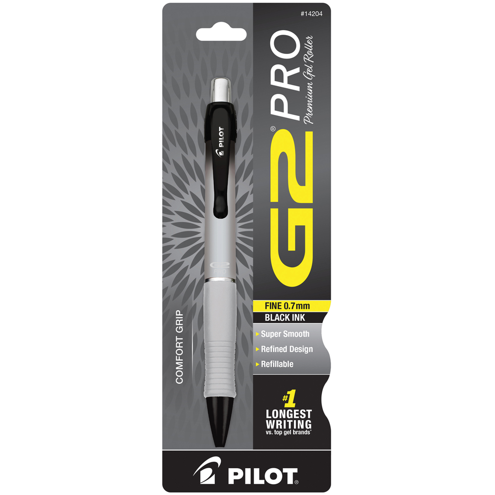 Pilot G2 Pro Retractable Gel Pen-Silver .7mm