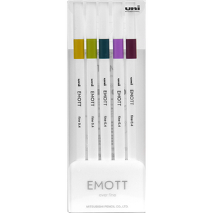Uni-ball EMOTT Ever Fine Fineliner Pens 5pk Retro