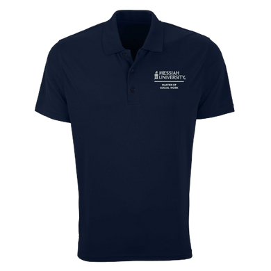 Men's Vansport Omega Solid Mesh Tech Polo, Navy