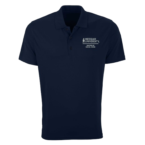 Men's Vansport Omega Solid Mesh Tech Polo, Navy