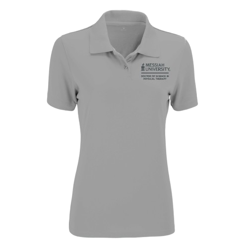 Ladies Vansport Omega Solid Mesh Tech Polo | Grey