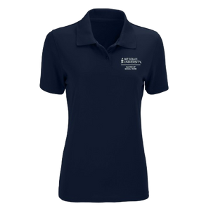 Ladies Vansport Omega Solid Mesh Tech Polo, Navy