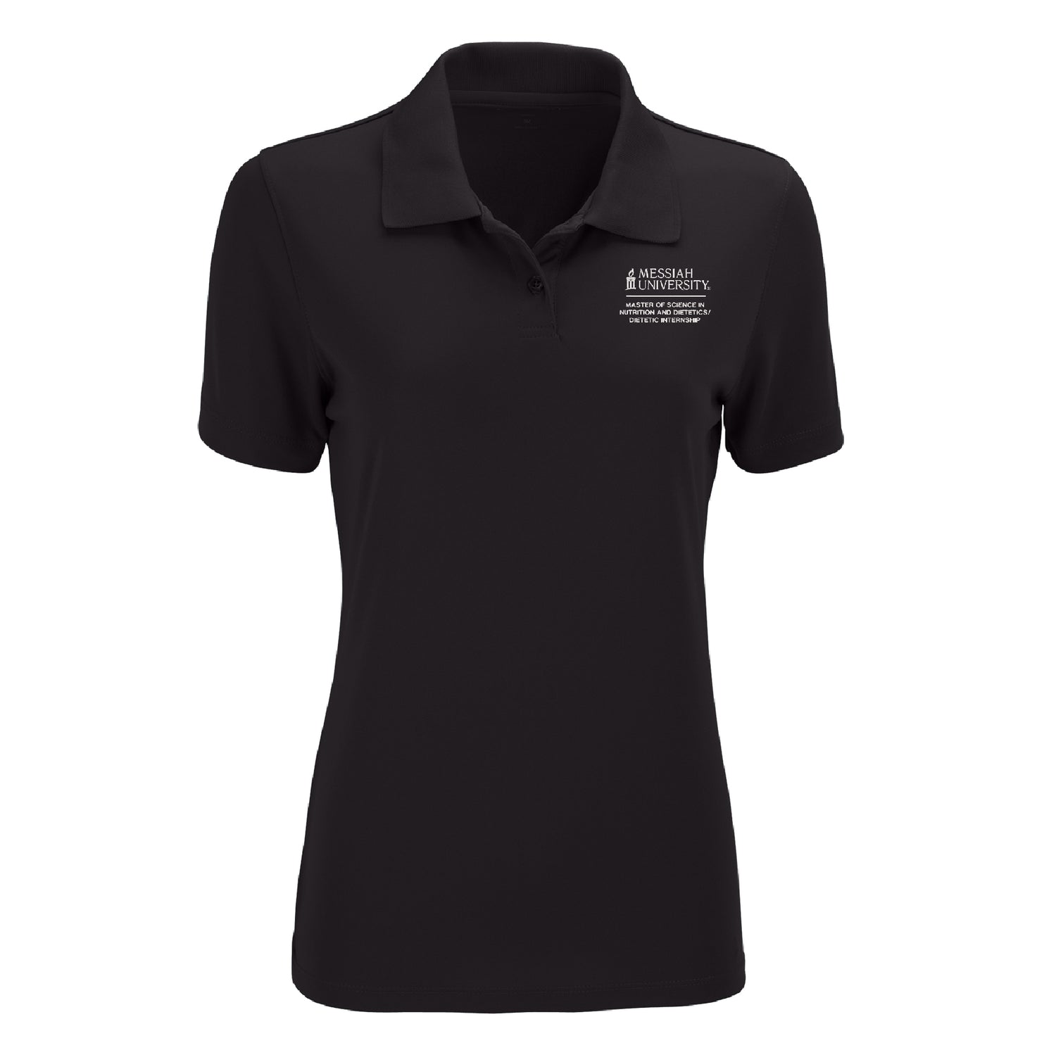 Ladies Vansport Omega Solid Mesh Tech Polo | Black