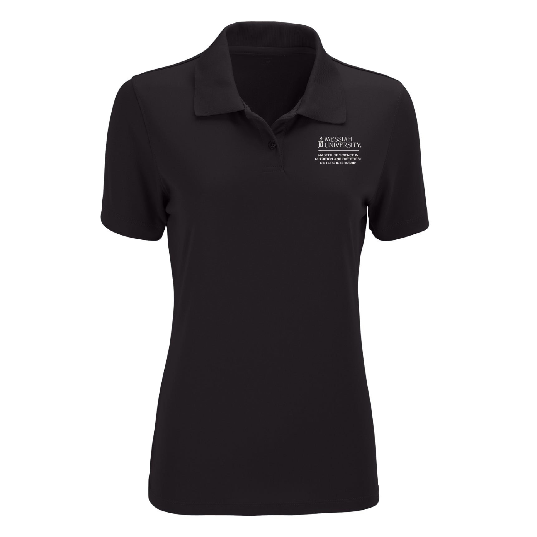 Ladies Vansport Omega Solid Mesh Tech Polo | Black