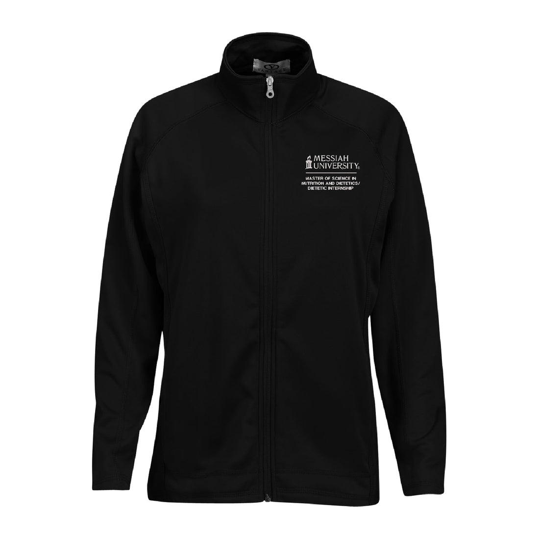 Ladies Brushed Back Micro-Fleece Full-Zip Jacket | Black