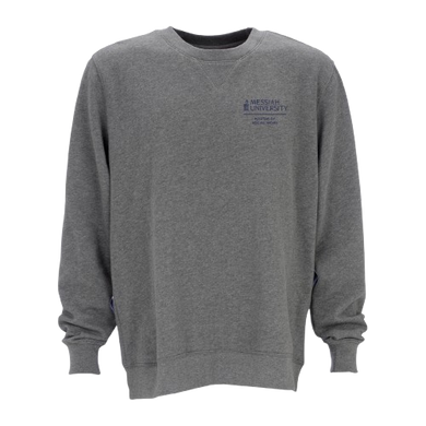 Unisex Fleece Cotton Crew, Dark Steel