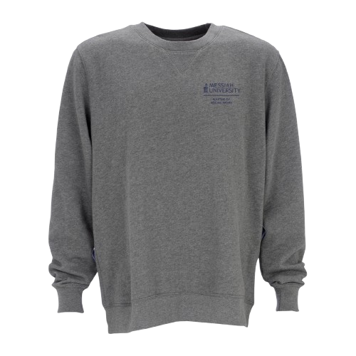 Unisex Fleece Cotton Crew, Dark Steel