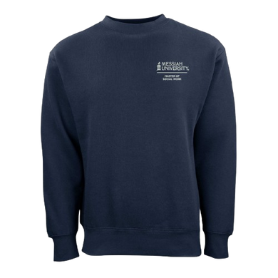 Unisex Cotton Fleece Crew, Dark Navy