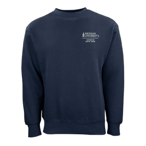 Unisex Cotton Fleece Crew, Dark Navy