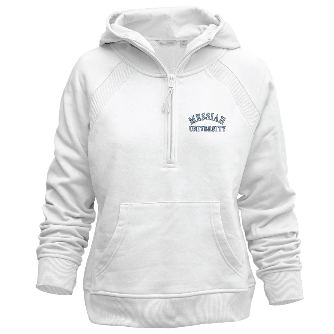 Ladies Asana Half Zip Hoodie | White