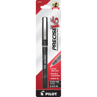 Precise V5 Roller Ball Pen Blk 1 Pk
