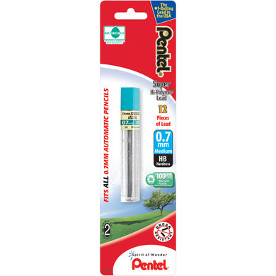 Pentel Super Hi-Polymer Replacement Lead-Gray .7mm