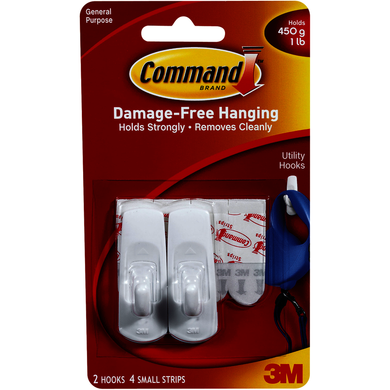 Command Hook- White Small 2Pk
