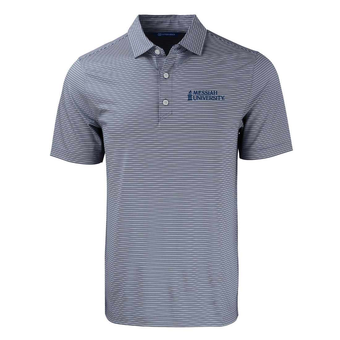 Forge Eco Double Stripe Stretch Recycled Mens Big &amp;Tall Polo | Navy/White