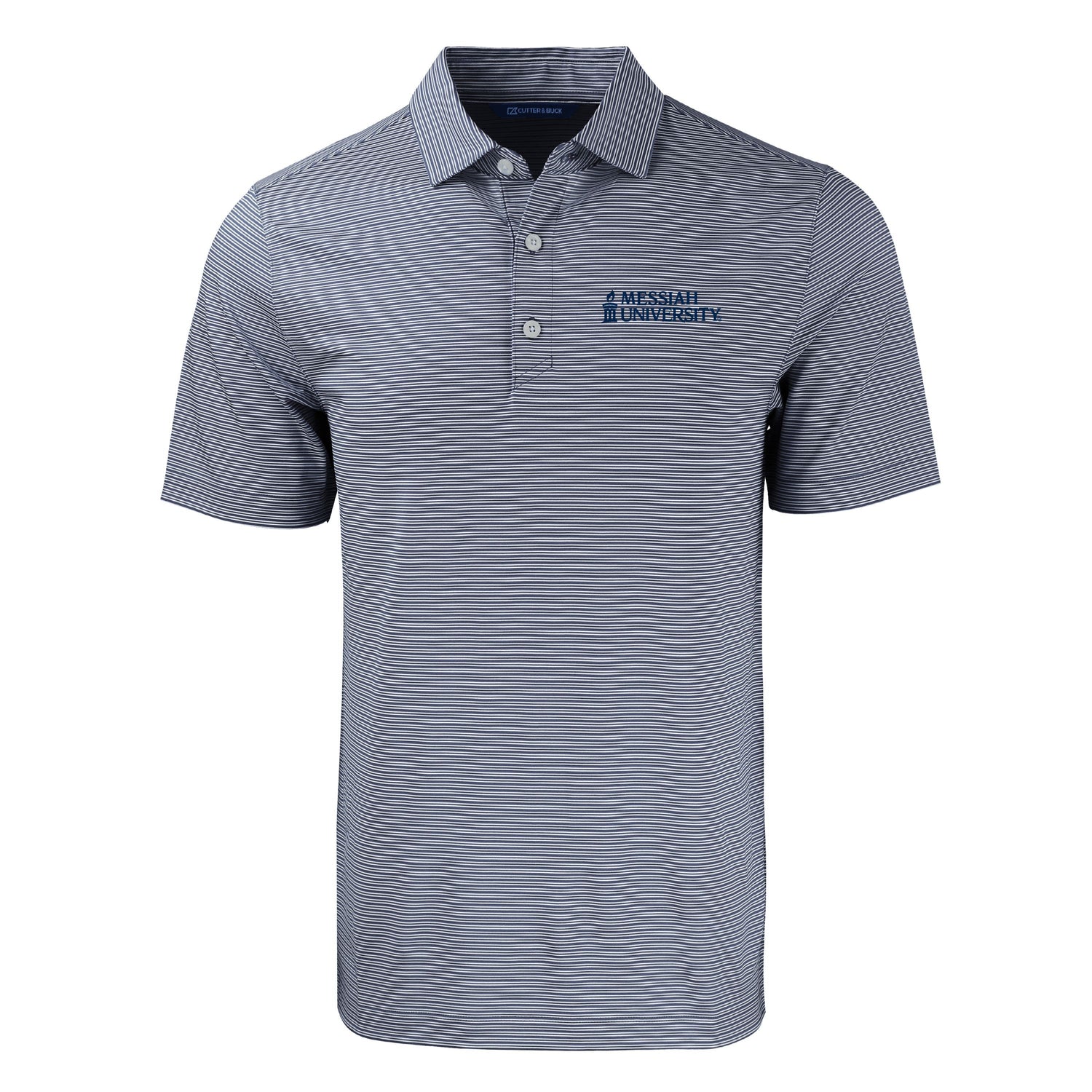 Forge Eco Double Stripe Stretch Recycled Mens Big &amp;Tall Polo | Navy/White