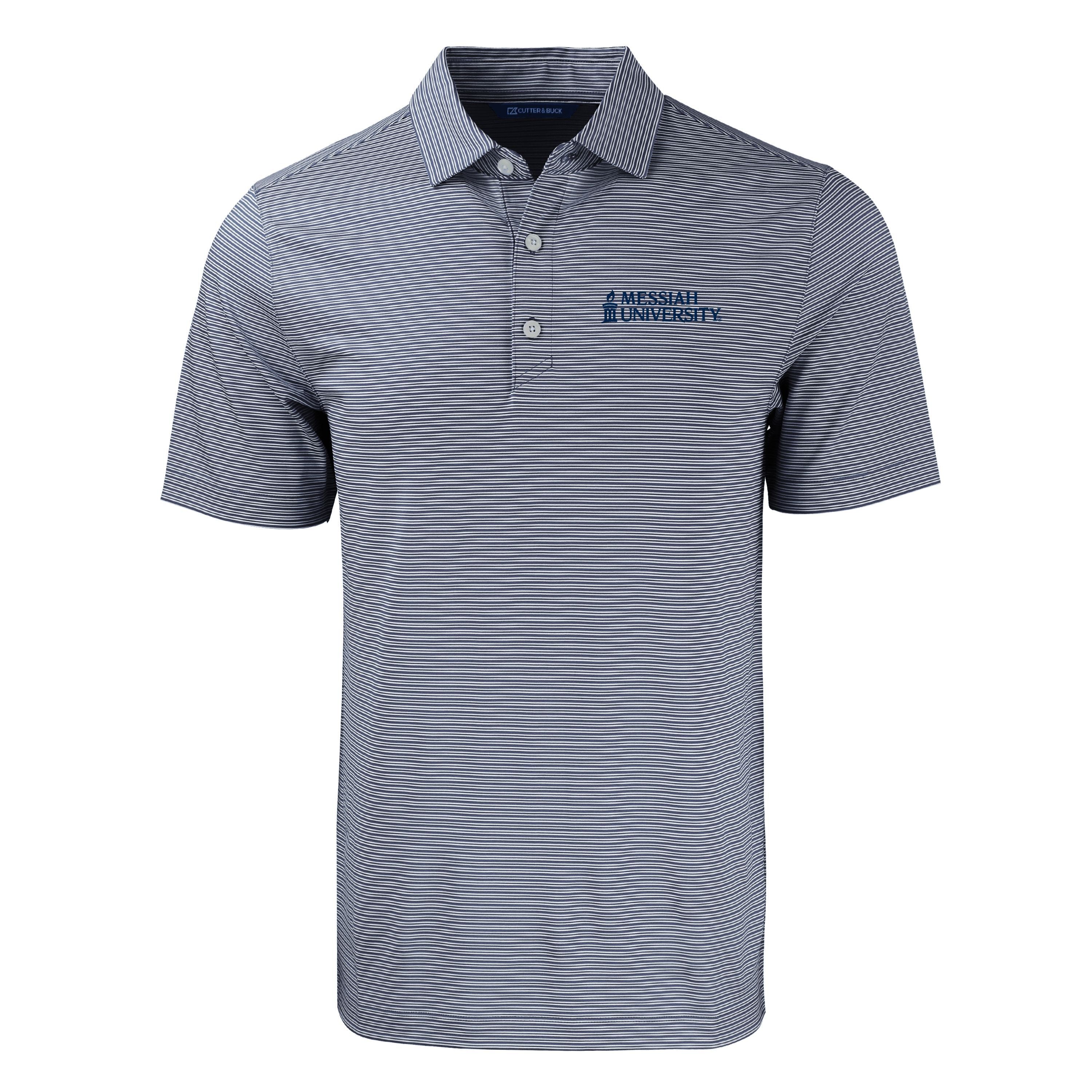 Forge Eco Double Stripe Stretch Recycled Mens Big &amp;Tall Polo | Navy/White