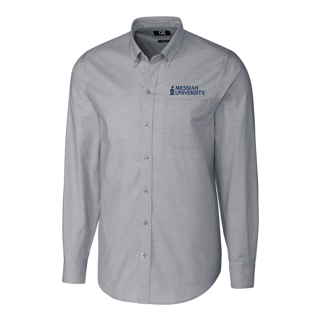 Stretch Oxford Mens Big &amp; Tall Long Sleeve Dress Shirt | White