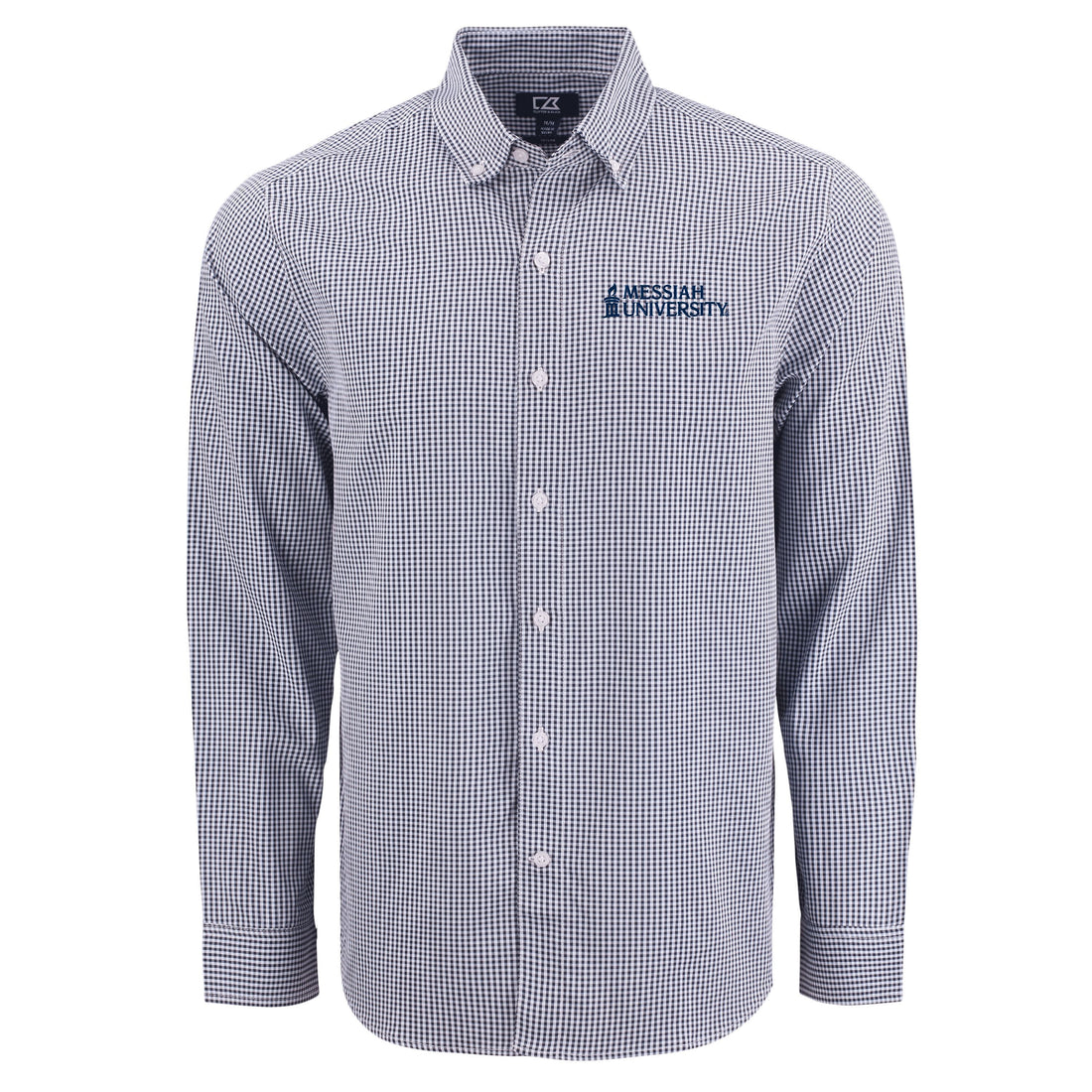 Skyline Eco Gingham Big &amp; Tall Long Sleeve Dress Shirt | Navy/White