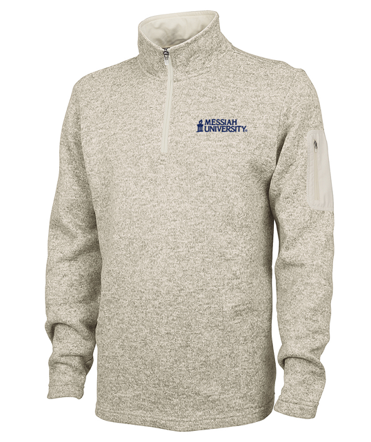 Heather Fleece Quarter Zip Pullover | Oatmeal