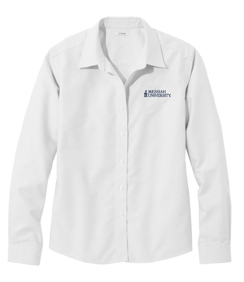 Ladies Wrinkle-Free Classic Oxford Cloth Shirt | White