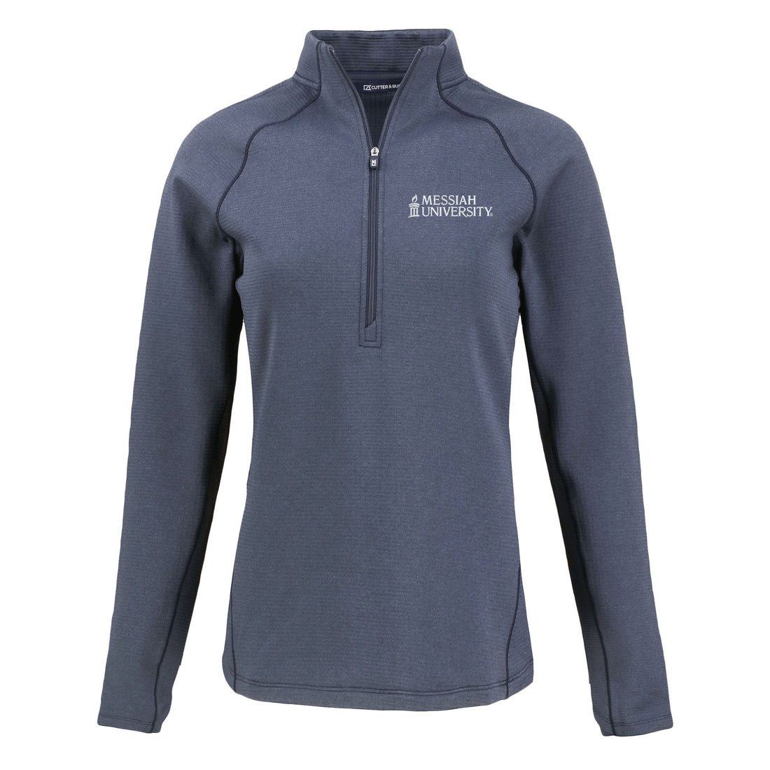 Peshastin Eco Fleece Recycled Womens Half Zip Pullover | Navy Heather