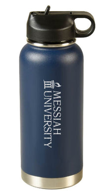 32 OZ Laser Etched Powder Coated Stainless Steel Bottle, Navy