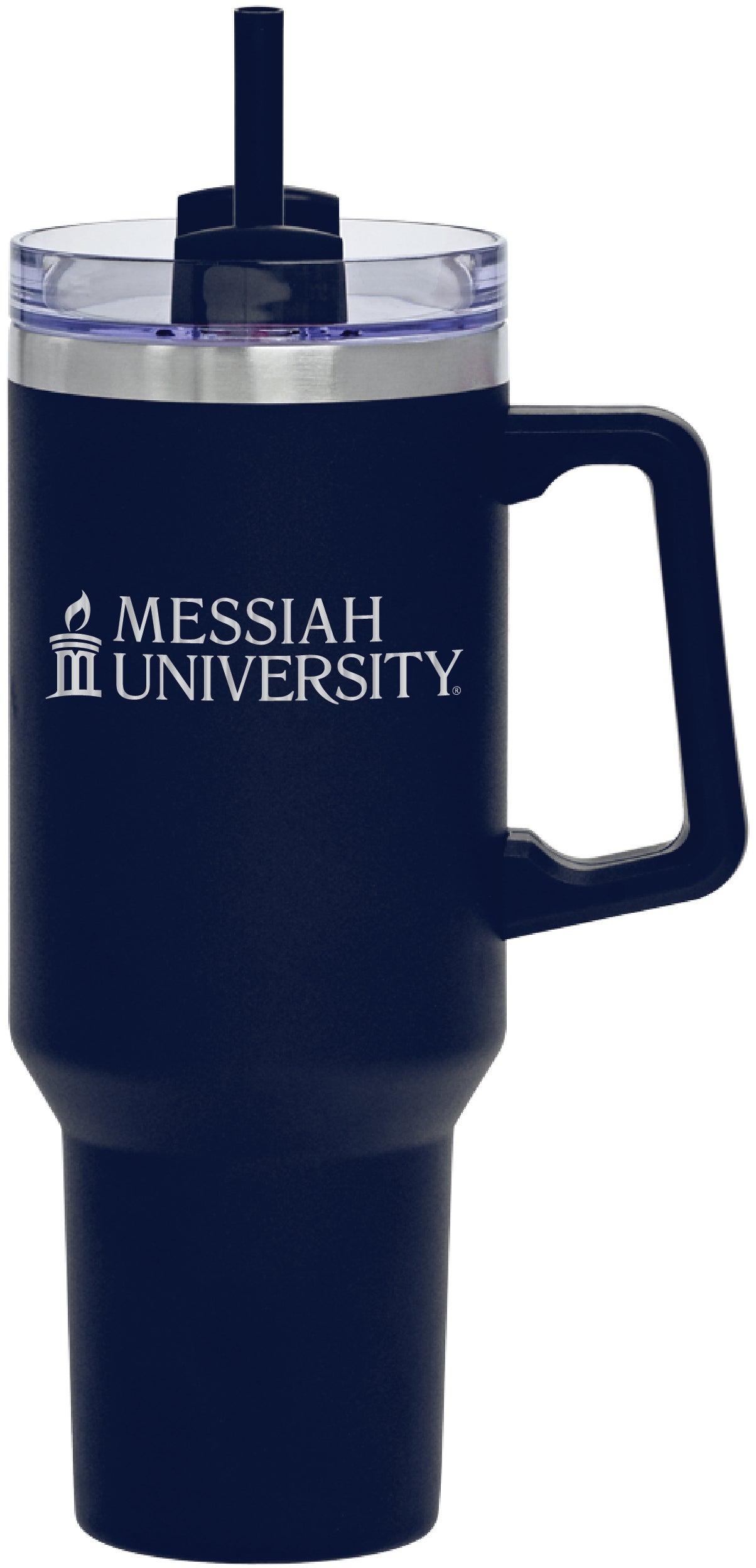 40oz. Handled Stainless Steel Travel Mug | Navy
