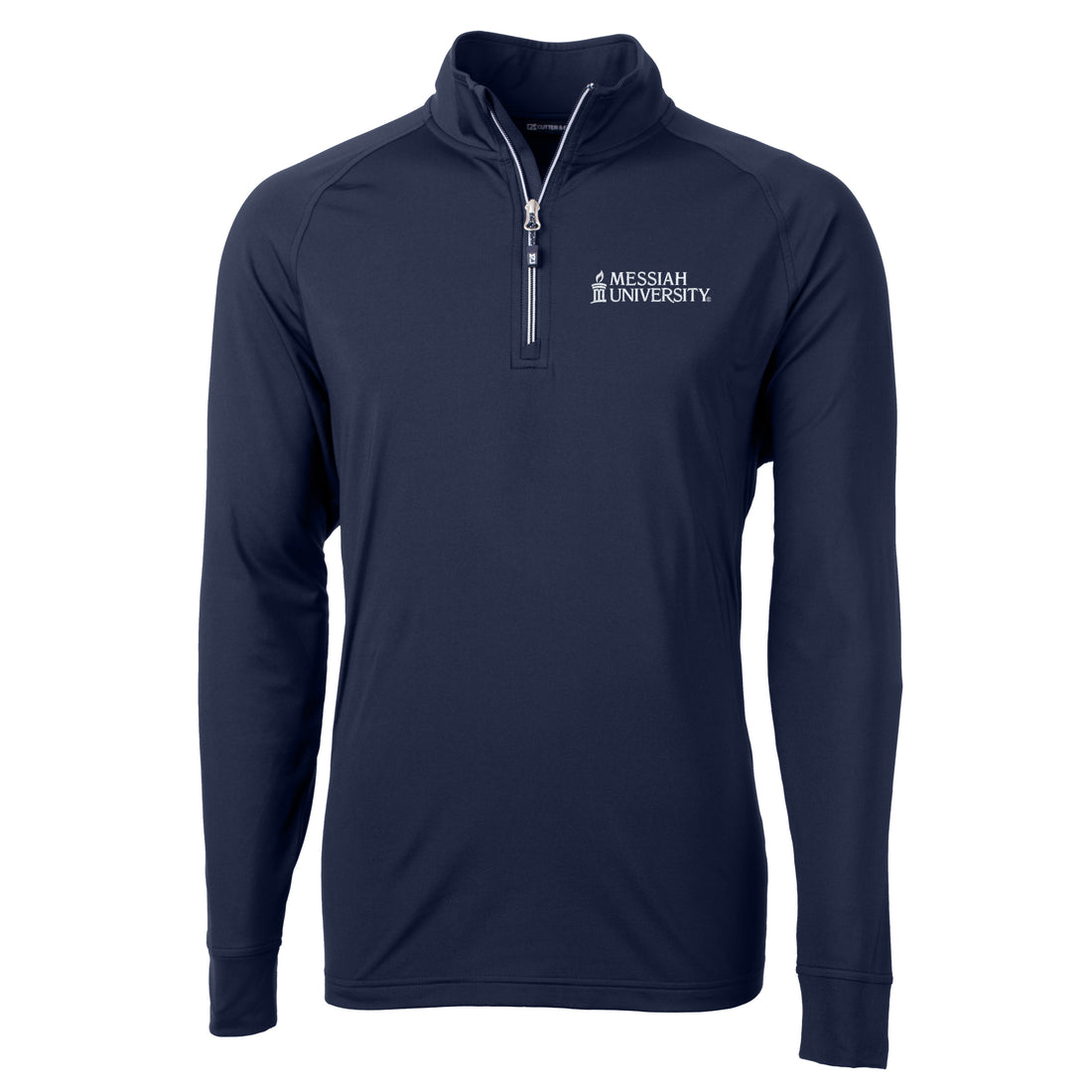 Adapt Eco Knit Stretch Recycled Mens Quarter Zip Pullover | Navy