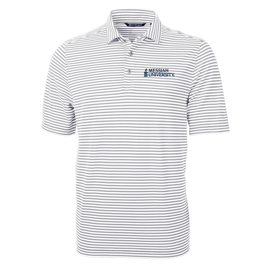 Virtue Eco Pique Stripe Recycled Mens Polo | Polished