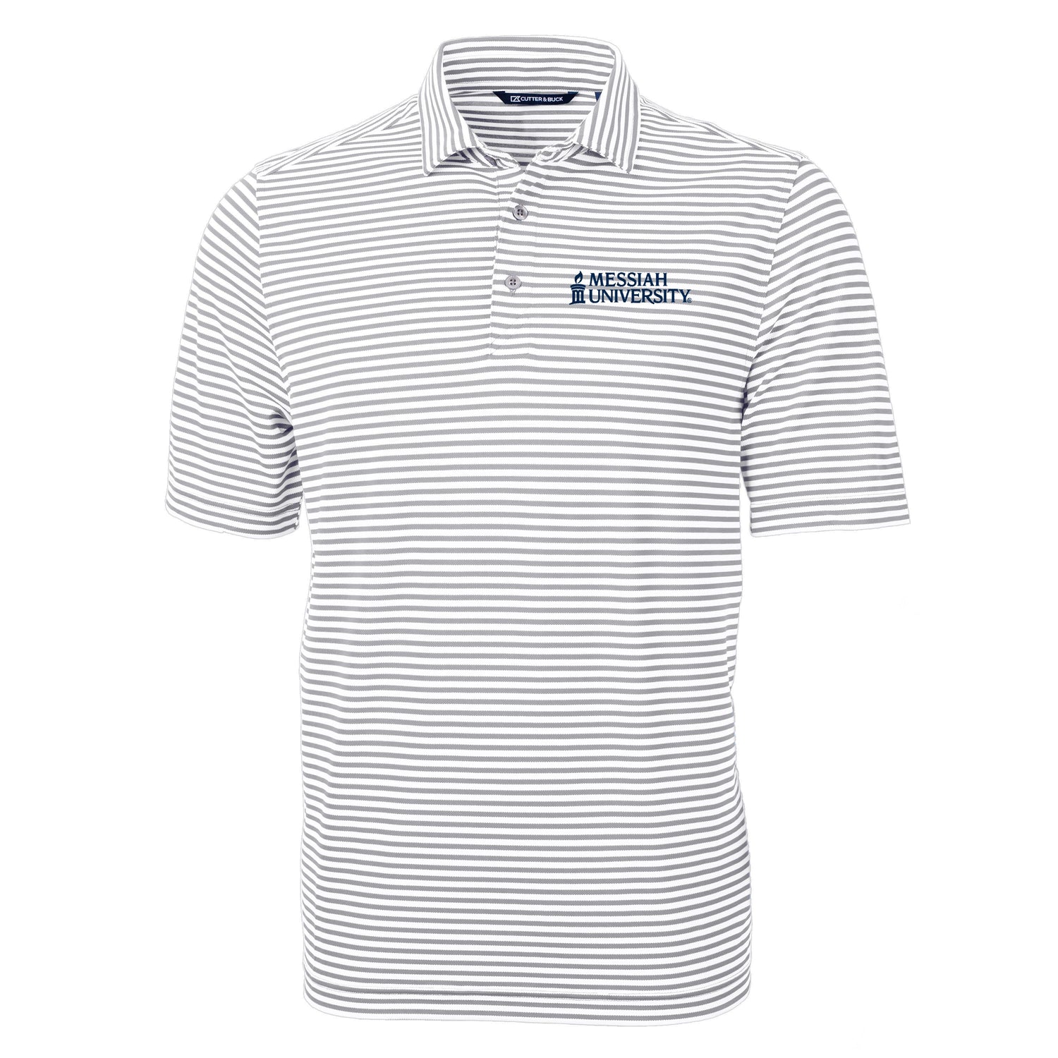 Virtue Eco Pique Stripe Recycled Mens Polo | Polished