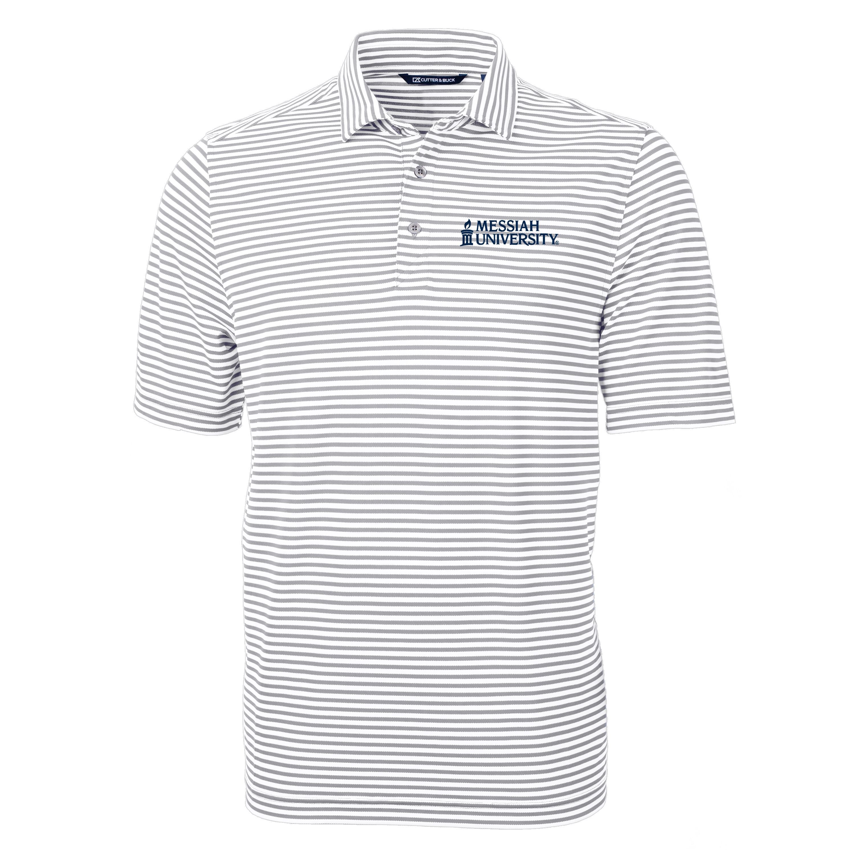 Virtue Eco Pique Stripe Recycled Mens Polo | Polished