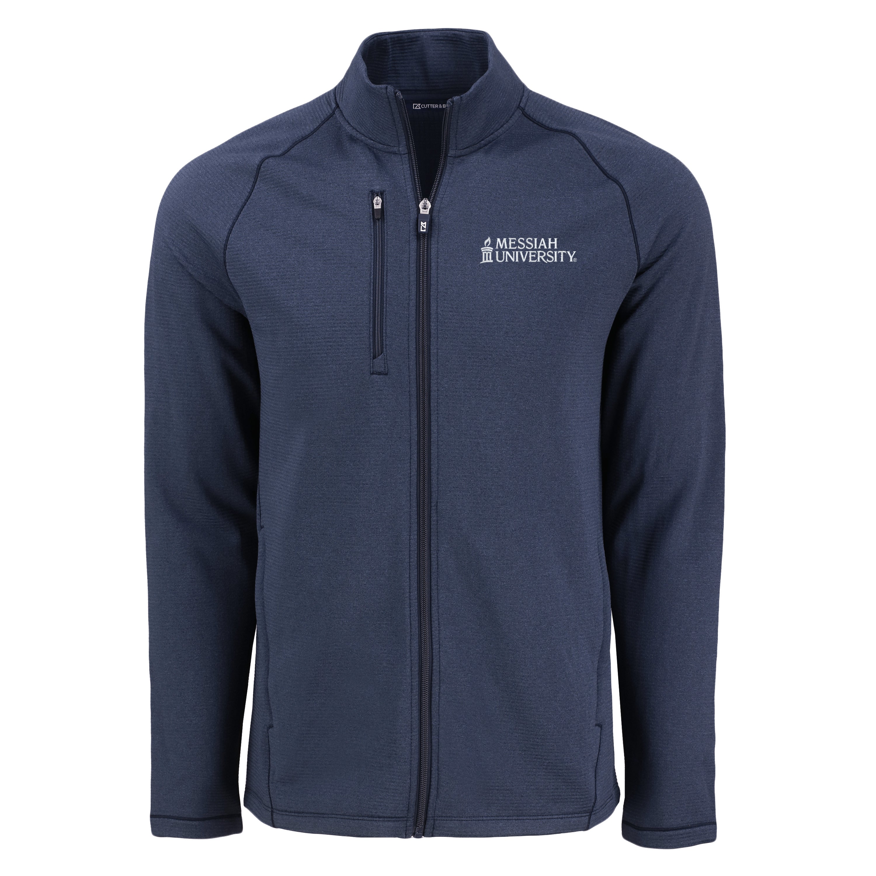 Peshastin Eco Fleece Recycled Mens Full Zip Jacket | Navy Heather