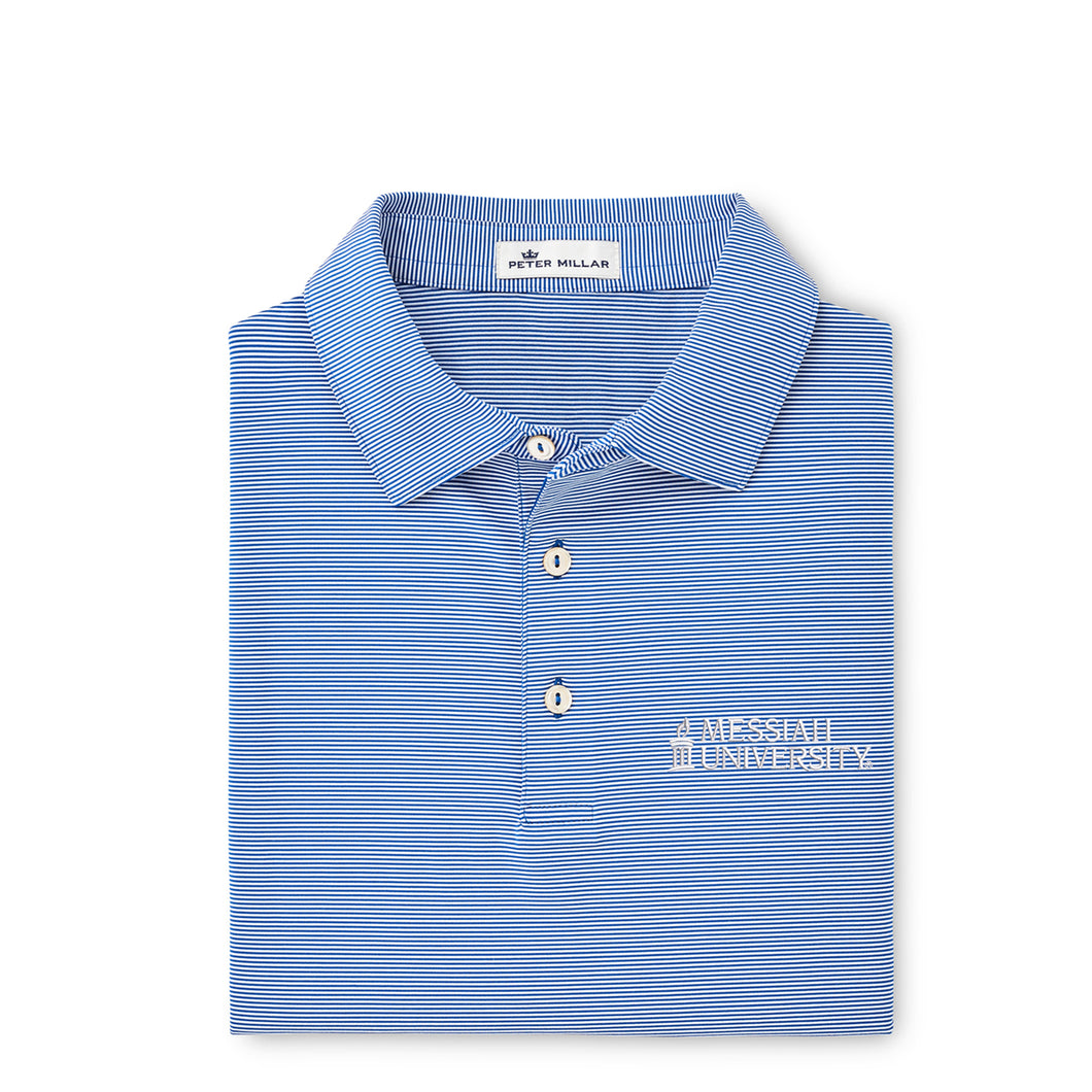 Jubilee Stripe Stretch Jersey Polo | Navy
