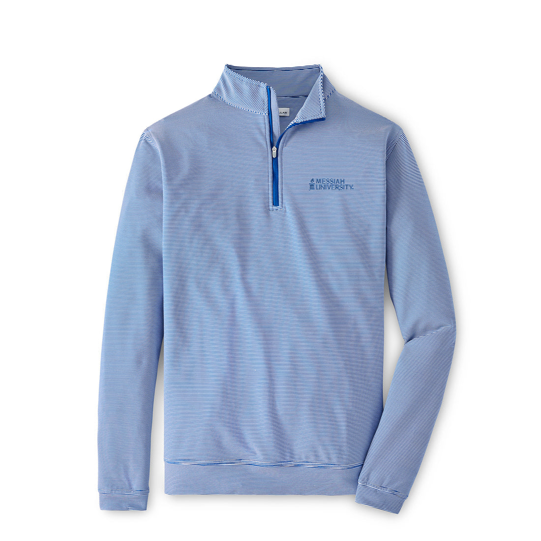 Perth Sugar Stripe Performance Quarter Zip | Navy