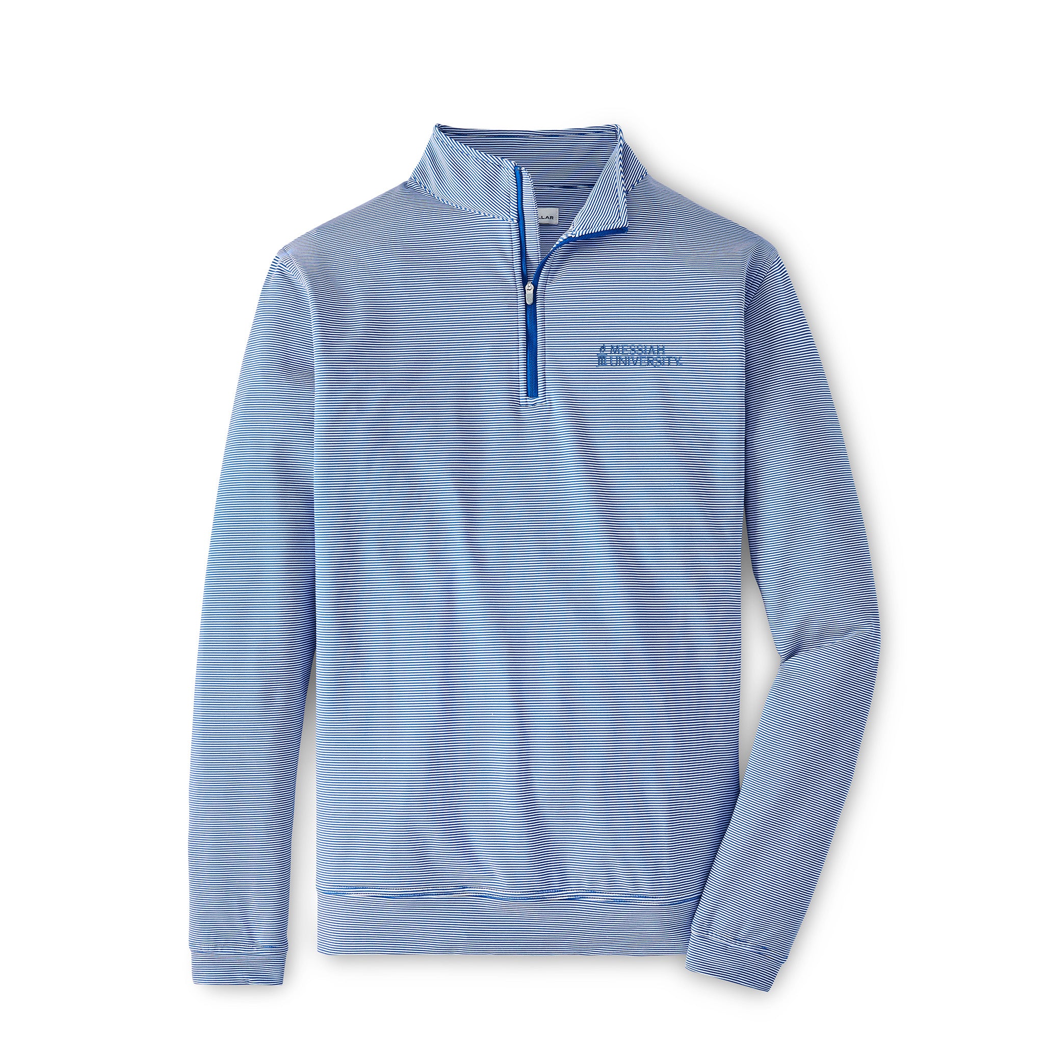 Perth Sugar Stripe Performance Quarter Zip | Navy