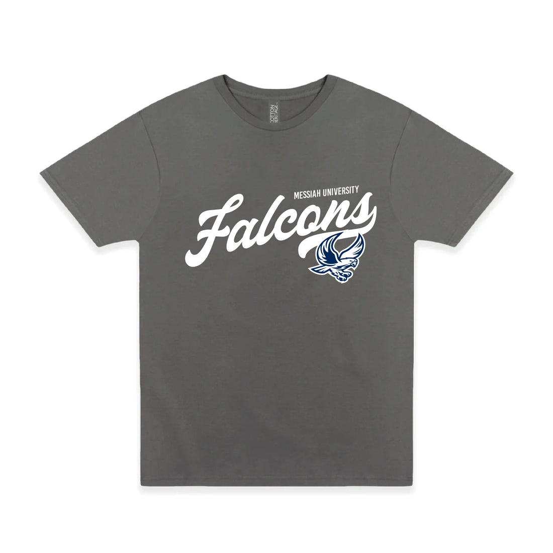 Vintage Script Tee | Cool Grey