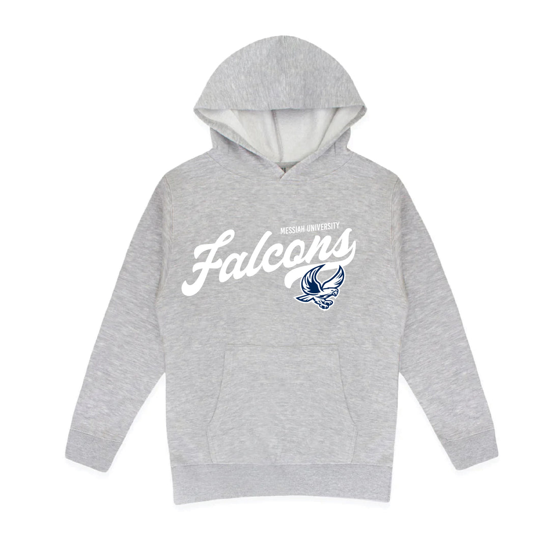 Youth Vintage Script Hood | Athletic Heather
