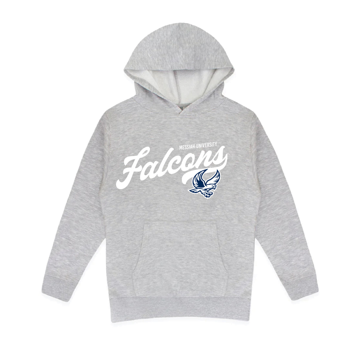 Youth Vintage Script Hood | Athletic Heather