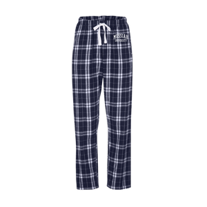 Ladies Haley Flannel Pant, Navy Silver Plaid (F24)