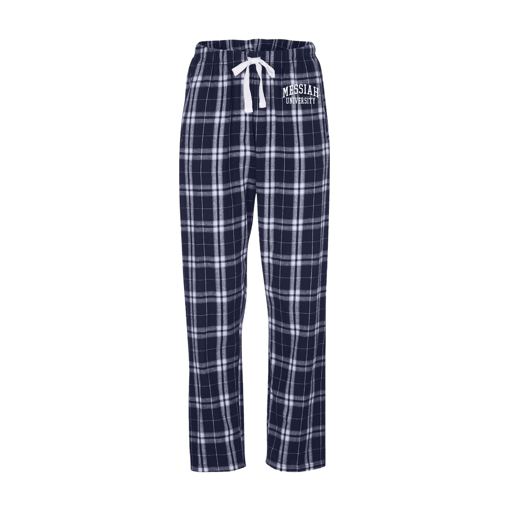 Ladies Haley Flannel Pant, Navy Silver Plaid (F24)