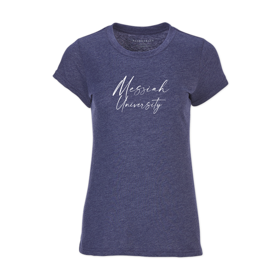 Ladies Triblend Tee, Navy Heather