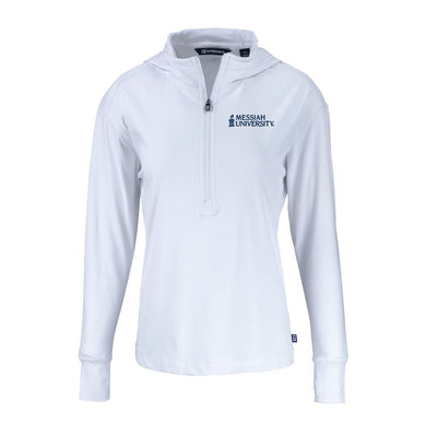 Ladies Daybreak Half Zip Hoodie | White