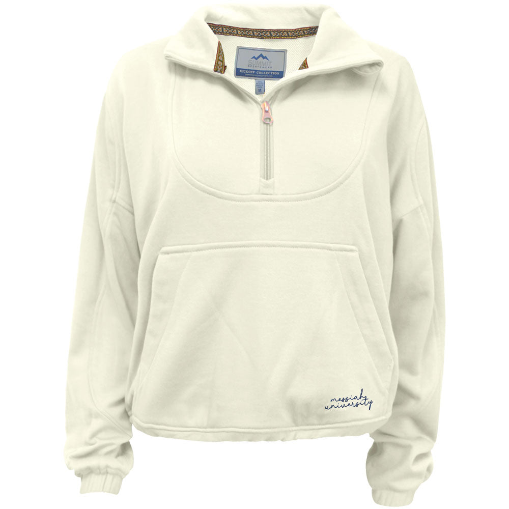 Vintage Terry 1/4 Zip Pullover | Cream