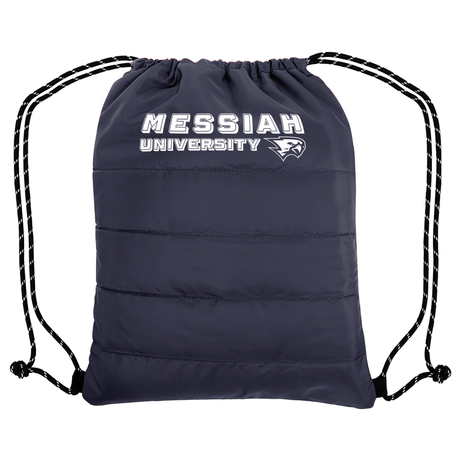 Puffy Quilted Drawstring Bag | Navy
